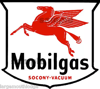 Mobil Gas Oil Decal 2x2.25 Pegasus Horse Vintage Style  • $2.75