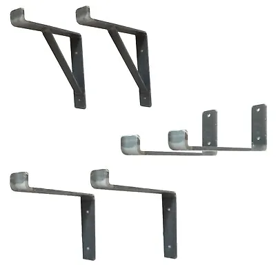 £10.99 • Buy Rustic Scaffold Board Shelf Brackets Heavy Duty Handmade Industrial Steel Metal