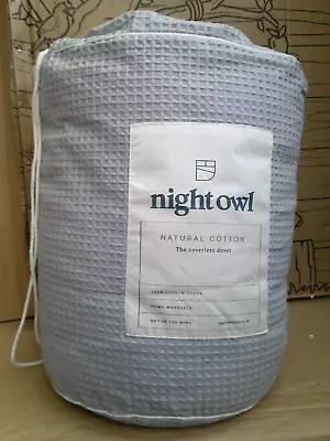 Night Owl Waffle Grey 4.5 TOG Coverless Double Duvet 200cm X 200cm • £60