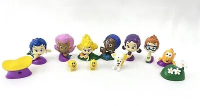 2013 Nick Jr 12pc Bubble Guppies 2  Figure Cake Topper Toy Set Cupcake Lot • $17.99