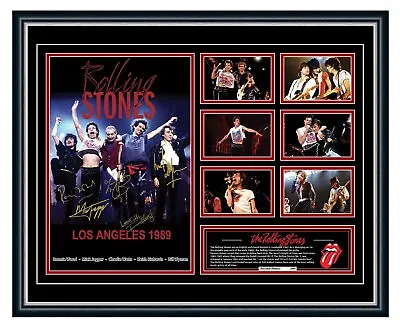 The Rolling Stones Mick Jagger 1980's Members Signed Framed Memorabilia • $129.99