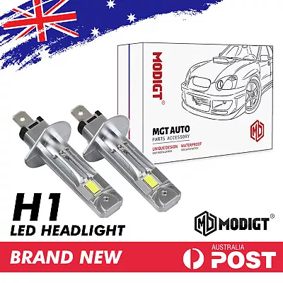 2PCS H1 LED Headlight Globes Kit Hi/Low Beam 220W 35000LM 130% Brighter White AU • $38.66