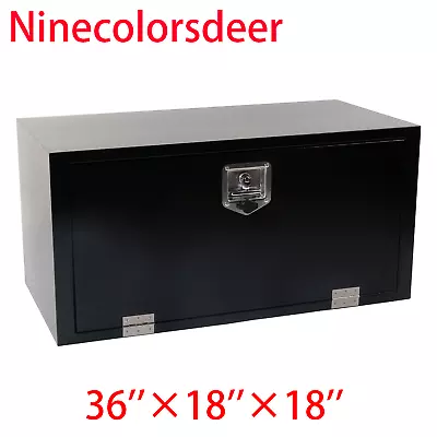 36''×18''×18'' Steel Underbody Trailer Box Pickup Truck Tool Box W/Lock Black • $184.55