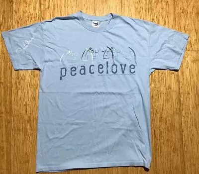 John Lennon Yoko Ono Peace Love Vintage T Shirt Gildan Large 2010 • £29.99