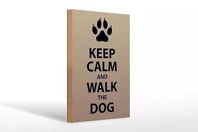 Wooden Sign Saying 20x30 Cm Keep Calm And Walk The Dog Wood Sign Wooden Sign • £17.19