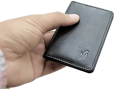 £12.99 • Buy StarHide RFID SAFE Minimalist Slim Real Leather Credit Card Holder Wallet #120