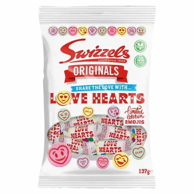 Swizzels Love Hearts Sweets Bag 127 Grams - Wedding Valentines Party Bag Sweets • £3.35