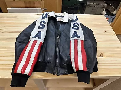 Vintage Wheremi Leather Jacket USA (1) SIZE 46 • $180