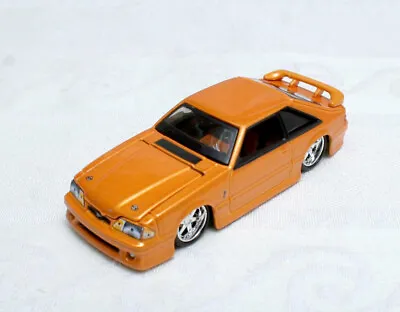 (Orange) 1993 Ford SVT Mustang Cobra FOX BODY MUSCLE DieCast Model Scale 1/64 • $19.99