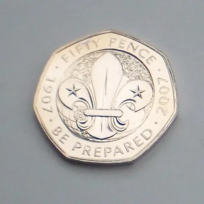 Fifty (50p) Pence Coin Scout Movement 2007 Brilliant Uncirculated • £14