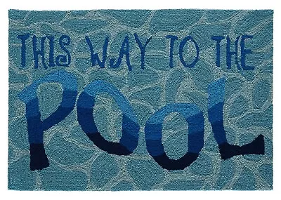 THIS WAY TO THE POOL INDOOR OUTDOOR AREA RUG - 24  X 36  • $49