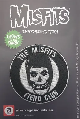 The Misfits Fiend Club Patch NEW Glow In The Dark Embroidered Crimson Ghost Danz • $10