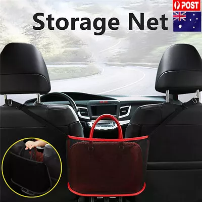 Car Net Pocket Handbag Holder Between Seat Side Gap Storage Mesh Organizer Bag • $8.89