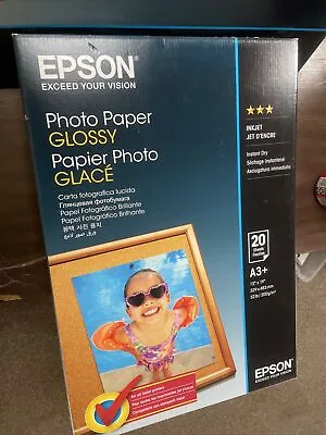 Epson Photo Paper -  20 Pieces  9”x13”.  S041143. A3+  Open Box Still Sealed • $18