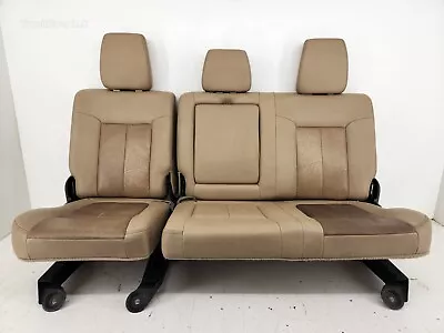 2011 Ford F250 F350 F450 Lariat Crew Cab Rear Bench Seat 2ND Row Leather Tan • $699.99