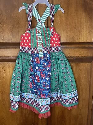 NEW Matilda Jane Make Believe Holly Days Knot Dress 4  • $25