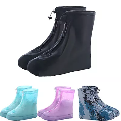 Waterproof Galoshes Shoe Covers Foldable Not-Slip Raining Shoes Cover Camping • £5.98