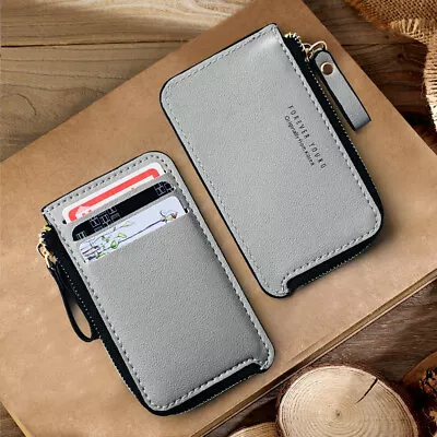 $10.59 • Buy RFID Blocking Wallet Slim Leather Wallet Credit Card Holder Money Clip Unisex