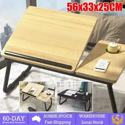 Adjustable Foldable Laptop Stand Desk Table Tray Bed Study Cup Slot Portable New • $22.55