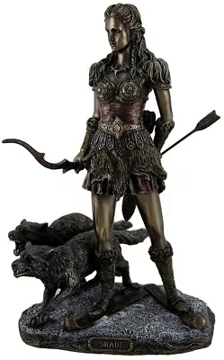 Cold Cast Bronze Skadi Norse Goddess Of Winter Hunt And Mountains Statue • $90
