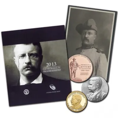 $41 • Buy 2013 U.S. Mint Theodore Roosevelt Silver Medal Coin & Chronicles Set