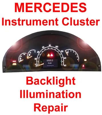 Mercedes S430 Speedometer Instrument Gauge Cluster Backlight Back Light REPAIR • $149
