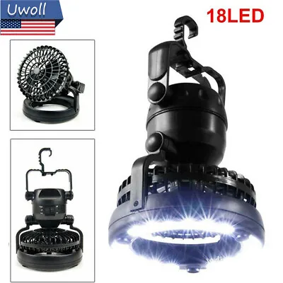 Outdoor Portable Tent LED Light Lamp With Fan Fr Camping Hiking Equipment 2 IN 1 • $20.02