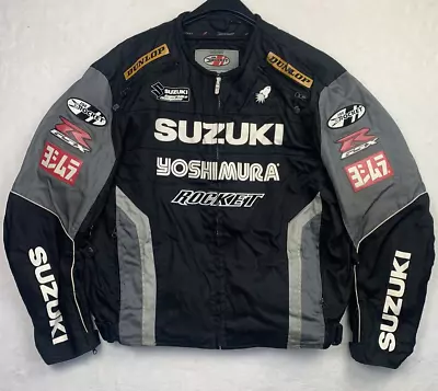 Joe Rocket Jacket Men 2XL SUZUKI Leather Touring Motorcycle Patches Racing MOTO • $99.95