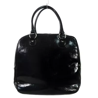 Mary Quant London Bag Hand   Leather Zipper Plain Black /Bt Ladies • £97.64