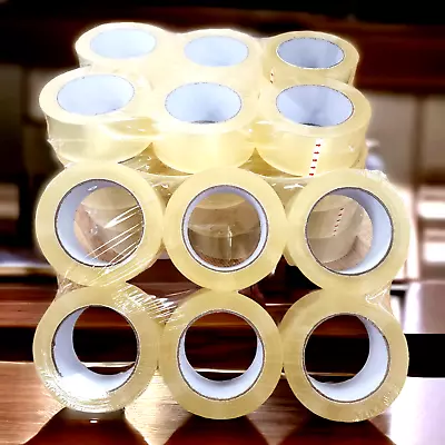 6 Rolls Carton Sealing Clear Packing Tape Box Shipping - 1.8 Mil 2  X 110 Yards • $17.34