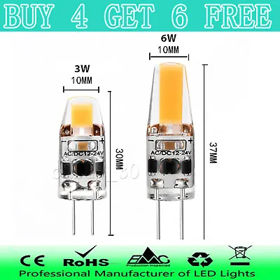 £3.07 • Buy G4 12V Dimmable LED COB 3W/6W Light Bulb Capsule Lamp Replace Halogen Bulbs