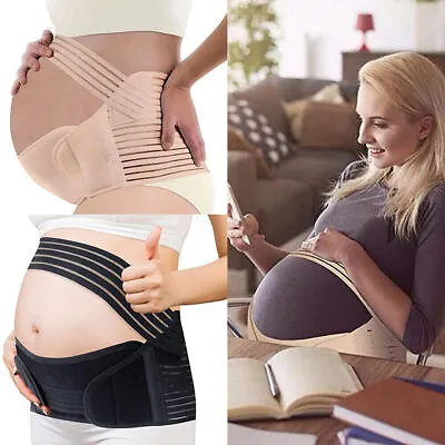 Maternity Belly Band Pregnancy Support Belt Support Brace Abdomen Pelvis Binder • £15.79