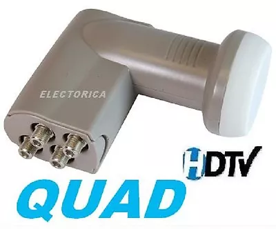 Quad 4 Output Standard Linear Hd Satellite Lnb Lnbf 10750 Free To Air Dish Fta  • $29.61