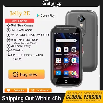 Unihertz Jelly 2E Mini Smartphone Android 12 Unlocked 64GB Dual SIM Micro SD NFC • $159.99