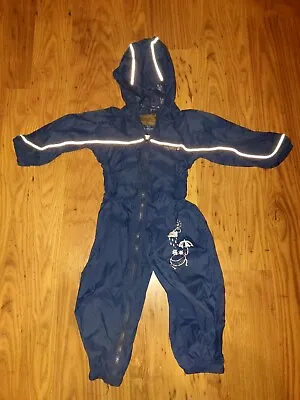 £3.95 • Buy Boys Blue Regatta Waterproof All-In-One Rain Puddle Suit 18-24 Months