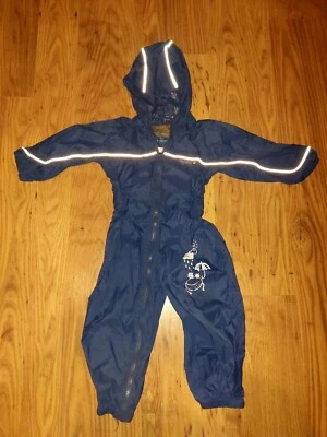 £3.95 • Buy Boys Blue Regatta Waterproof All-In-One Rain Puddle Suit 18-24 Months