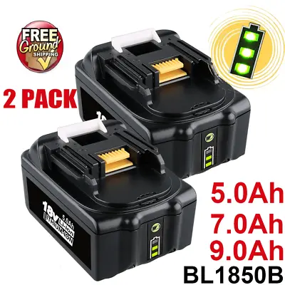 2PACK For Makita 18V 5.0Ah Lithium Ion Battery LXT MTL1805 BL1815 BL1830 BL1850 • $18.99