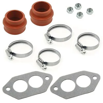 Vw Bug Dual Port Intake Boot Kit Silicone Boots SS Clamps Gaskets & Nuts • $26.95