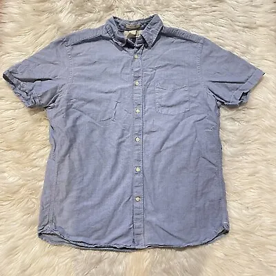 H&M Button Down Shirt Mens Sz L Light Blue Chambray Preppy Label Of Graded Goods • $13.95