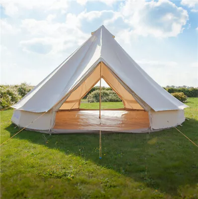 Bell Tent 4M Double Door Glamping Tent Cotton Canvas Tent Yurt Safari Waterproof • $749