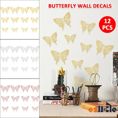 $5.99 • Buy Mix Colourful 3D DIY Wall Decal Stickers Butterfly Home Room Art Decor Party