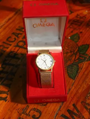 OMEGA Seamaster In Box - New Batt Vintage Gold Col Commonwealth Bank Issue • $285