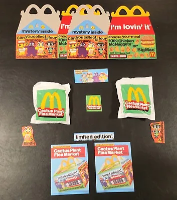 McDonalds Adult Happy Meal SEALED Hamburglar & Birdie Toy + 2 CPFM Box & Flyers • $114.99