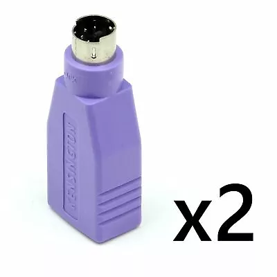 £2.50 • Buy 2 Pcs USB PS/2 Male To USB Female Converter Adapter For MOUSE & KEYBOARD PS2