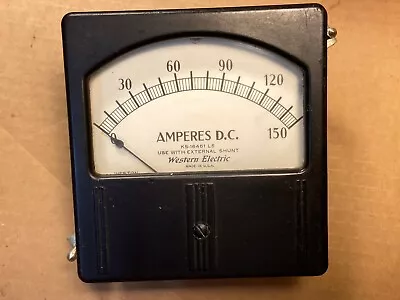 Vintage Western Electric KS-16461 DC Amperes Meter Measures 0-150 A Panel Gauge • $100