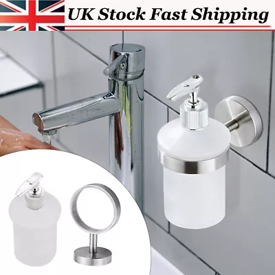 Soap Dispenser&Holder Wall Mount Public Hands Sanitizer Shampoo Liquid Container • £15.38