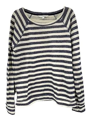 Company Ellen Tracy Sweatshirt Long Sleeve Navy Stripe Size Medium Sweater • $14.67