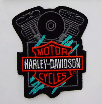 $11.99 • Buy Harley Davidson Retro  V Twin Engine Patch  3 5/8  Inch