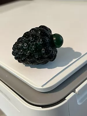 Chinese Peking Glass Carved As A Fruit 1.875 H X 1.375W And Deep • $35