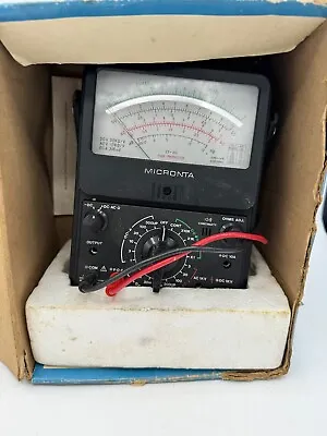 MICRONTA MULTITESTER 22-210 WITH MANUAL LEADS AND BOX Korea Model Vintage • $29.99